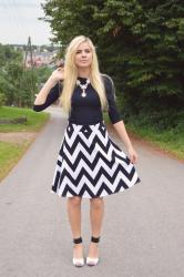 Black&White outfit and necklace from Happinessboutique.com