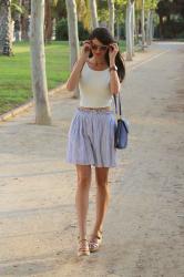 Falda con vuelo + croo top