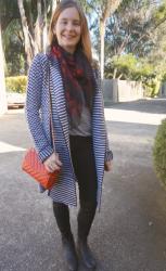 Cosy Cardigan, Skinny Jeans, Boots and a Printed Scarf: Winter SAHM Style Uniform
