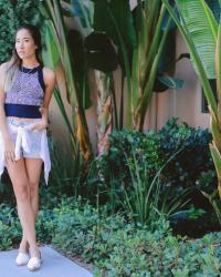 Sweater Tank with Shorts & a Pop of Jewelry