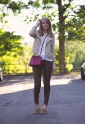 The Suedette Skinny Jeans And Biker Jacket