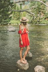 Red Ruffle Dress