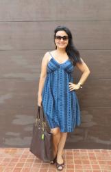 Blue eyelet dress  