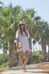 White boho dress
