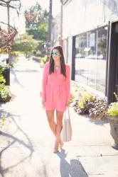 Coral Chiffon Dress