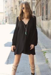 Bell sleeve dress