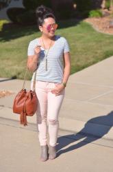 Blush and soft stripes