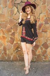 {Outfit}: Boho Chic Tunic and Shorts