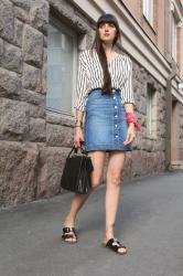 Stripes, denim & bandana