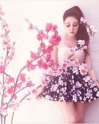 Sakura flowers blending with my skirt 🌸🌸🌸