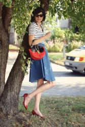 925 ==> denim skater dress