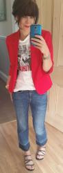 A red blazer