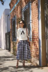 TGIF: Sweatshirt & Gingham Skirt