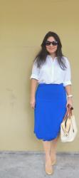 Blue scalloped 