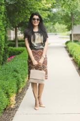 Lookbook : ASOS Jacquard Pencil Skirt