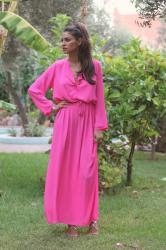 Maxi Vestido Rosa Neon