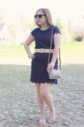 Blue Scallop Dress 