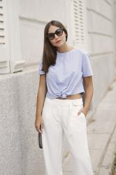 Pantalones blancos de vestir