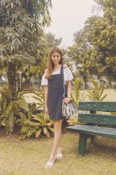 Sweet Stripes(Lola & Daisies top, from Korea overalls, Tory...