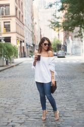 Weekend Casual |  Off the Shoulder Top