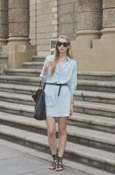 denim shirt dress