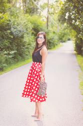 Gingham Midi Skirt