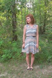 Completed: Striped Linen Hawthorn Dress