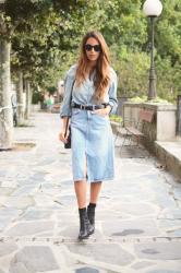 bargain of the week: denim midi skirt