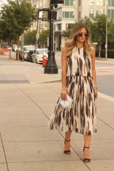 Outfit Post: Abstract Crop Top & Midi Skirt