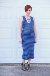 Cute Outfit of the Day: Edgy Striped Maxi