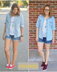 Pinspired: Chambray and Denim Shorts