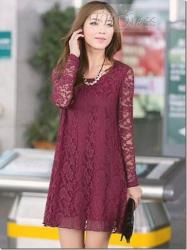 LONG SLEEVE LACE DRESSES BY TBDRESS