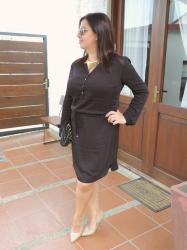 A black dress ..Un vestido negro 