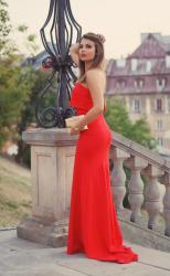 AVANCER... || stylizacja z długą czerwoną sukienką | Red maxi dress outfit