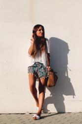 Printed shorts & Miss Espartinas