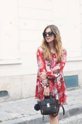 Floral dress – Elodie in Paris