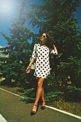 С чем носить платье в горох? / DG Inspiration: Black Peas Dress & Kitten Shoes