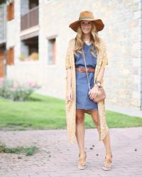 DENIM DRESS AND PONCHO