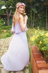 {Outfit}: Lavender Dress and Floral Crown