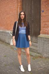 Outfit: back to school, preppy in stripes