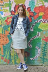 Me-Made-Outfit 02. September 2015 - Casual mit Sweatrock  Me-Made-Outfit September 2, 2015 - Casual with sweater skirt