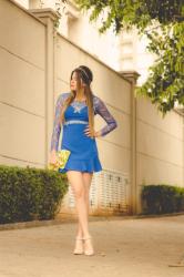 Right Outside – Vestido de Renda Azul