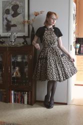 Leopard dress and Francine