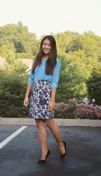 What I Wore to Work: Floral Pencil Skirt
