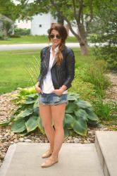 Leather Jacket + Cutoffs.