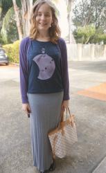 Maxi Skirts and Graphic Tees: Dressed Up With a Cardi, Dressed Down With A Hoodie
