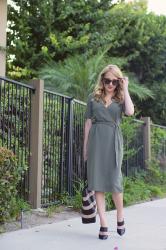 Olive Green Pencil Dress