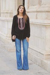 Flared jeans