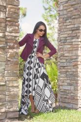 Geometric Maxi & Moto Jacket