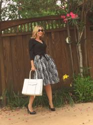 eShakti Mixed Media Dress & Fun Fashion Friday Link Up!